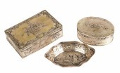 (2+1) Silver boxes and dish to