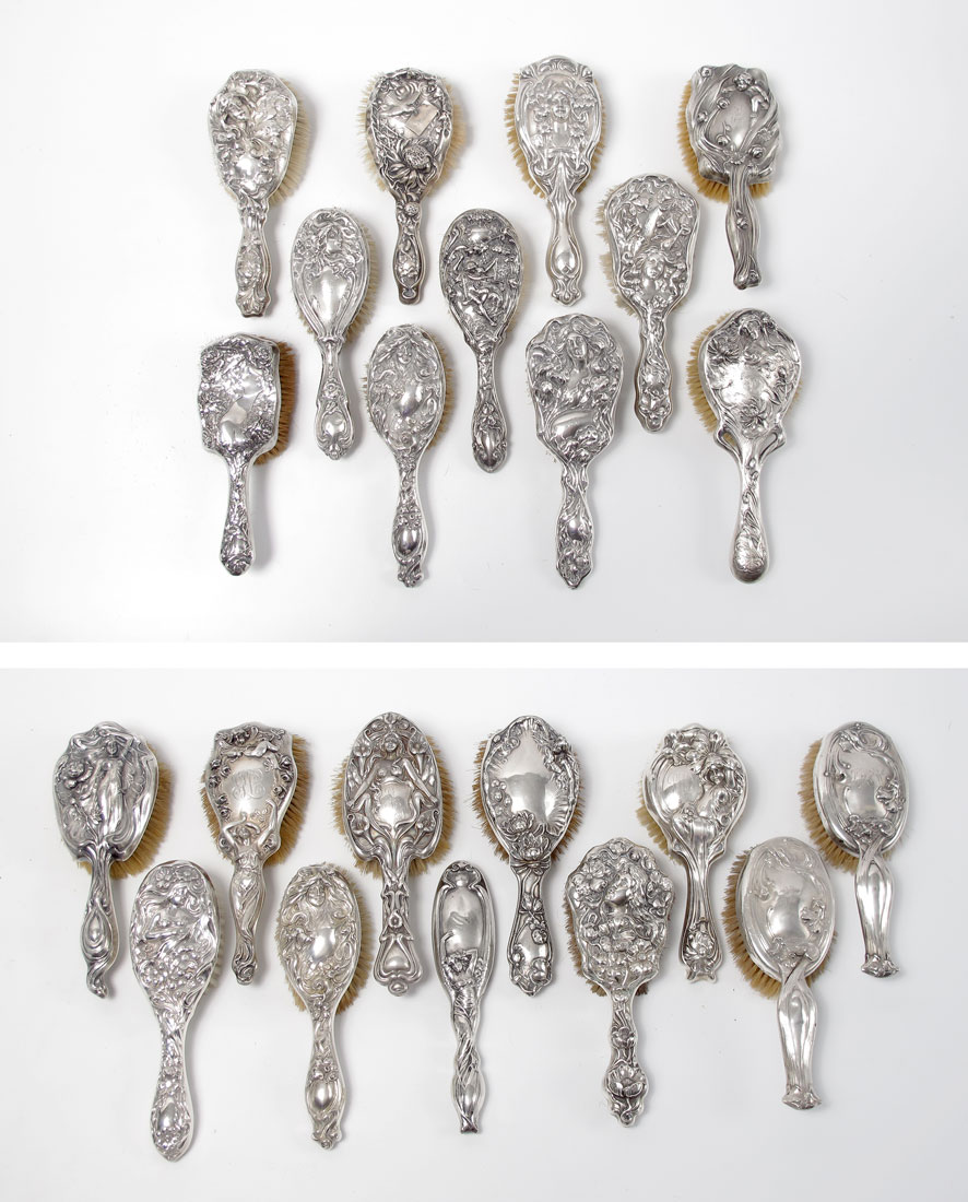 21 STERLING ART NOUVEAU FIGURAL