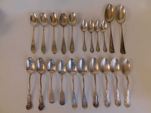 21 STERLING SILVER SPOONSAssorted