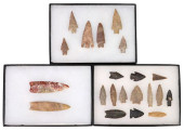 (21) STONE ARROWHEADS, SPEAR P