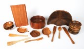 (21) Wood kitchen items, c/o D