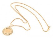 21K GOLD NECKLACE WITH 1/10 OZ