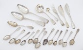 21pc English Georgian Silver F