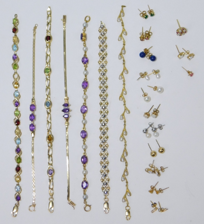21PC LADY'S ESTATE 14K GOLD JEWELRY