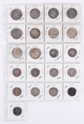 21PC SILVER HALF DOLLAR & QUAR