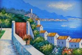 21ST C. OIL PAINTING, VIEW OF