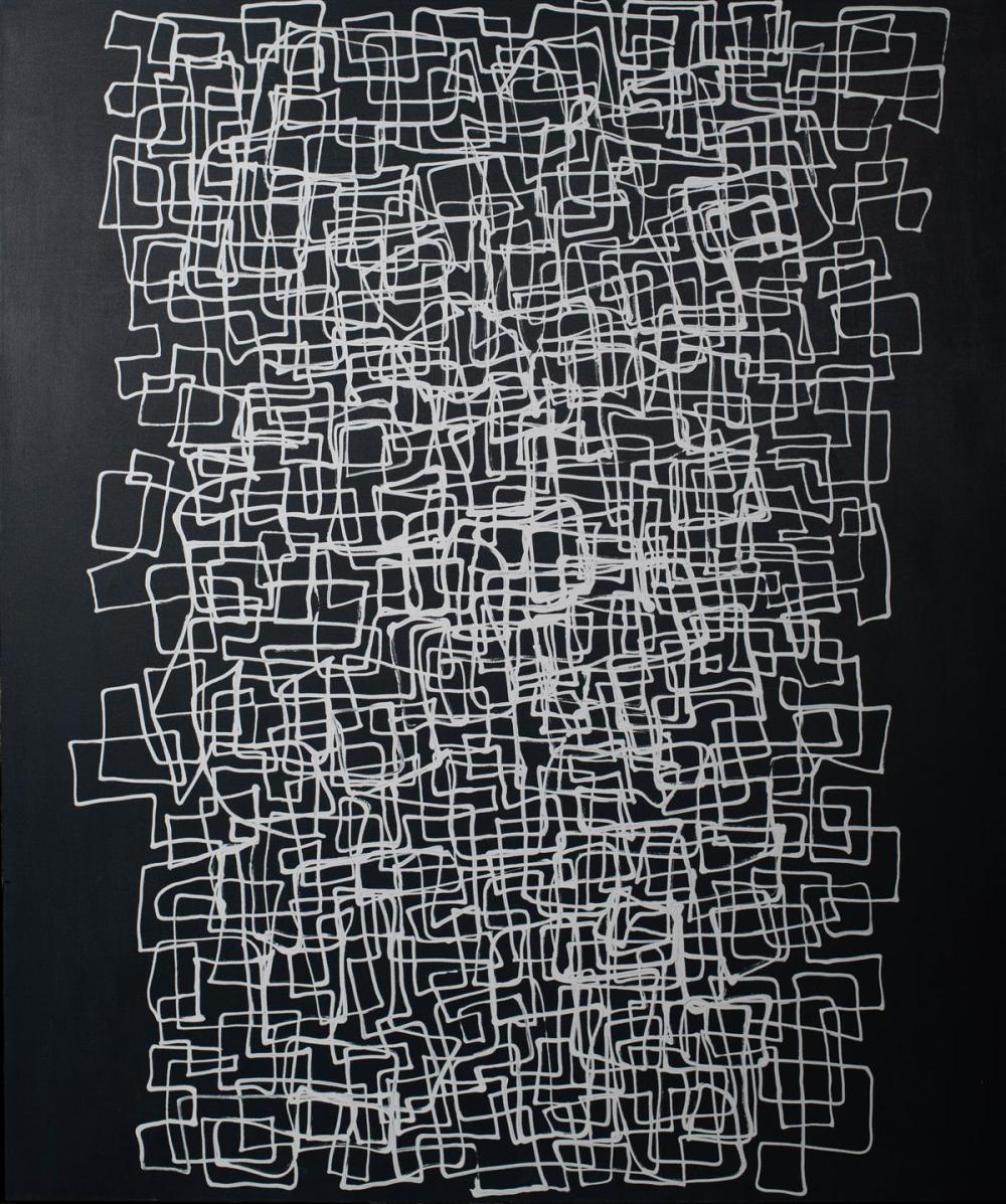 (21ST CENTURY) ABSTRACT IN BLACK