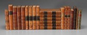 22 assorted leather-bound book