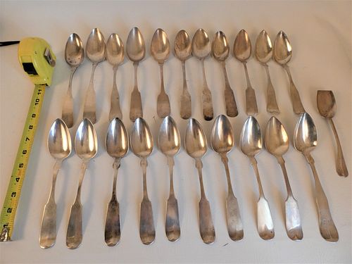22 COIN SILVER TABLE SPOONSLot of