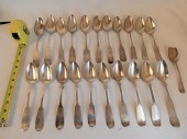 22 COIN SILVER TABLE SPOONSLot