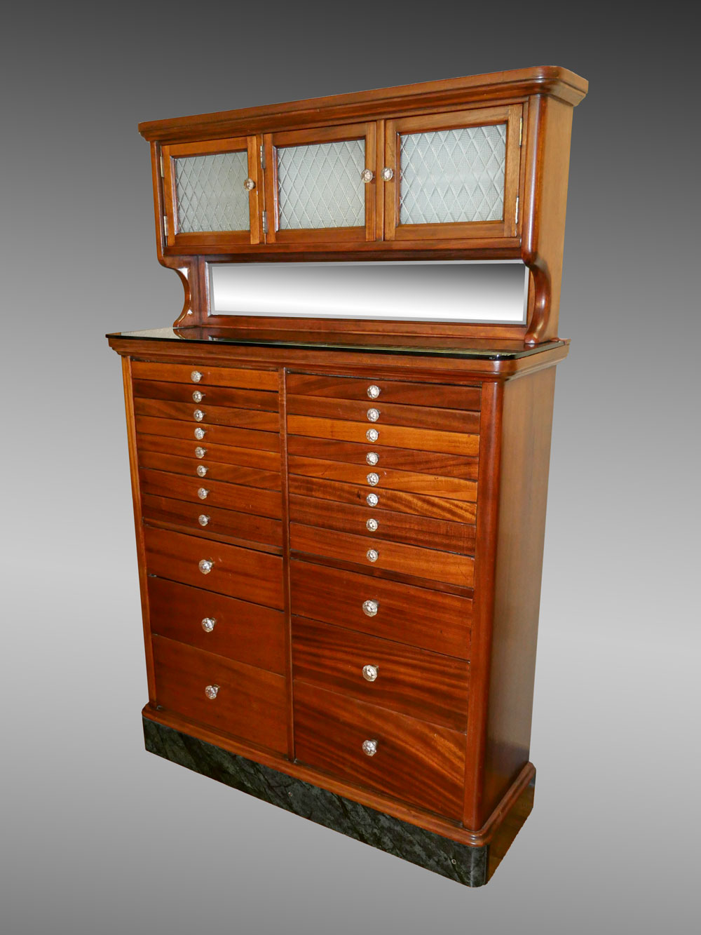 22 DRAWER HOODED DENTAL CABINET: