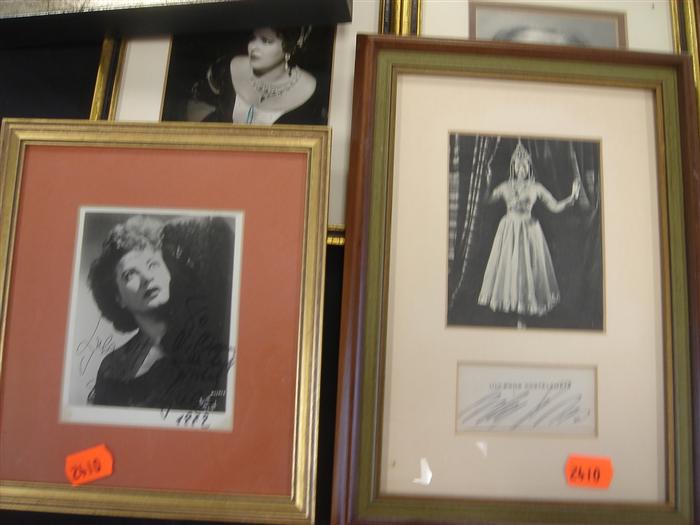 22 framed signed photos of 20th c