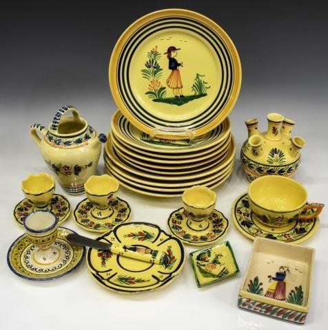 (22) FRENCH QUIMPER POTTERY HB &