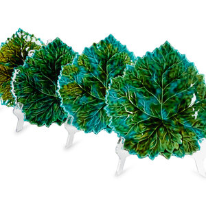 22 Glazed Ceramic Leaf-form