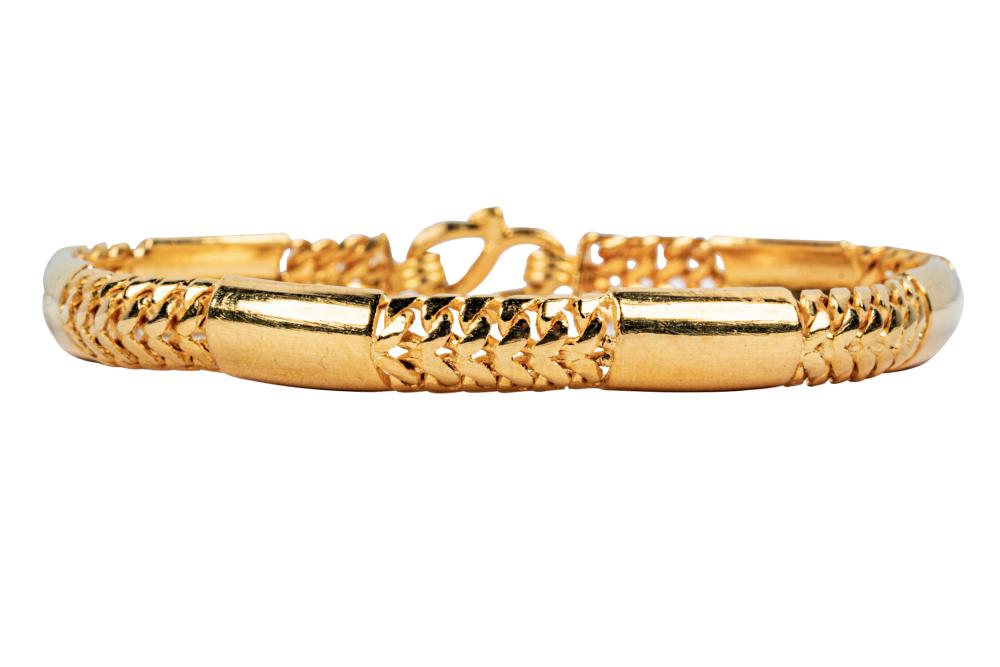 22 KARAT YELLOW GOLD BRACELET19.5