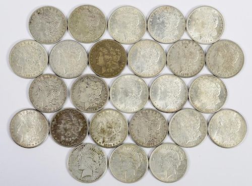 22 MORGAN SILVER DOLLARS & 3