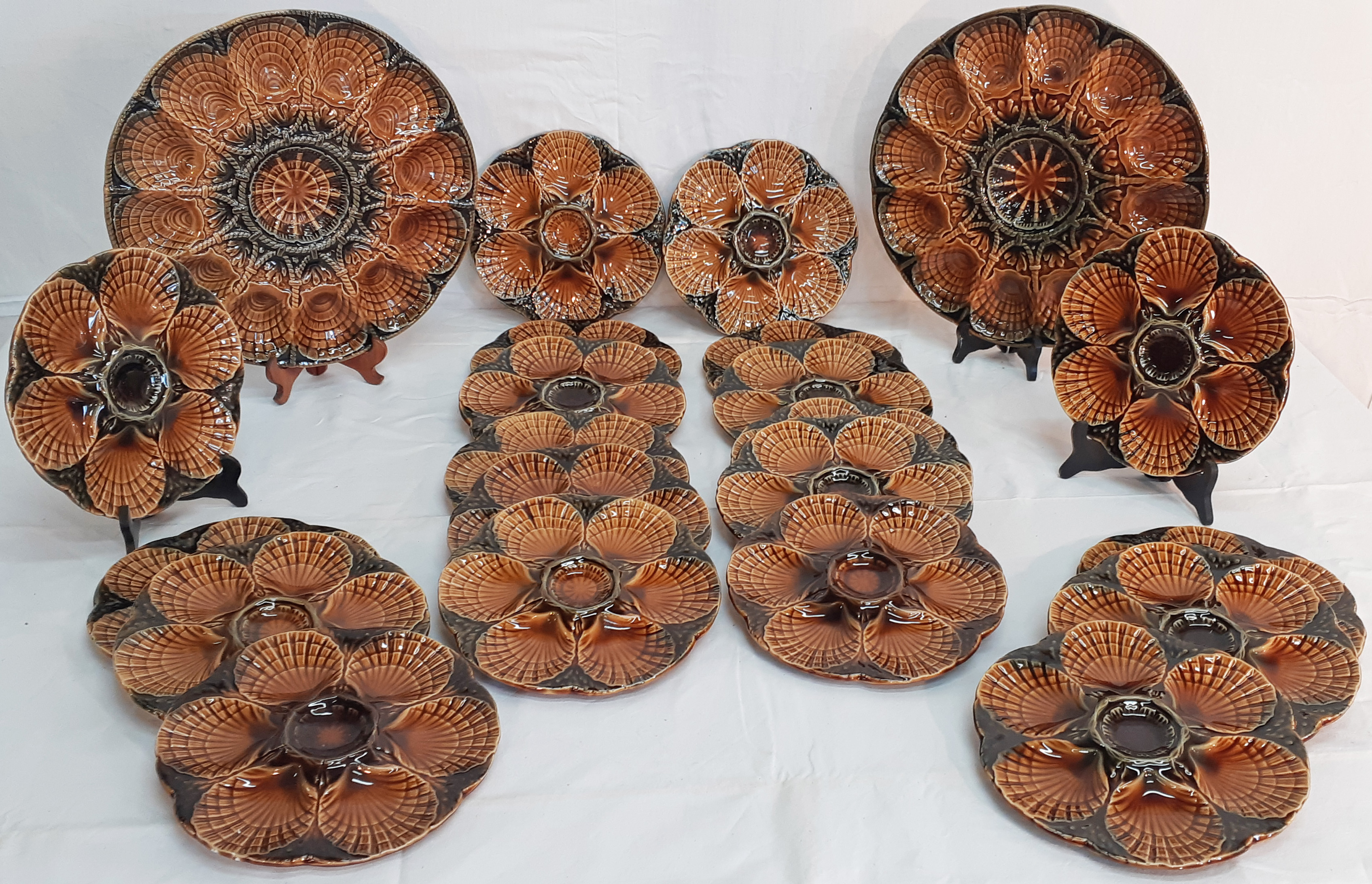 22 PC. BANQUET SET OF FRENCH GLAZED