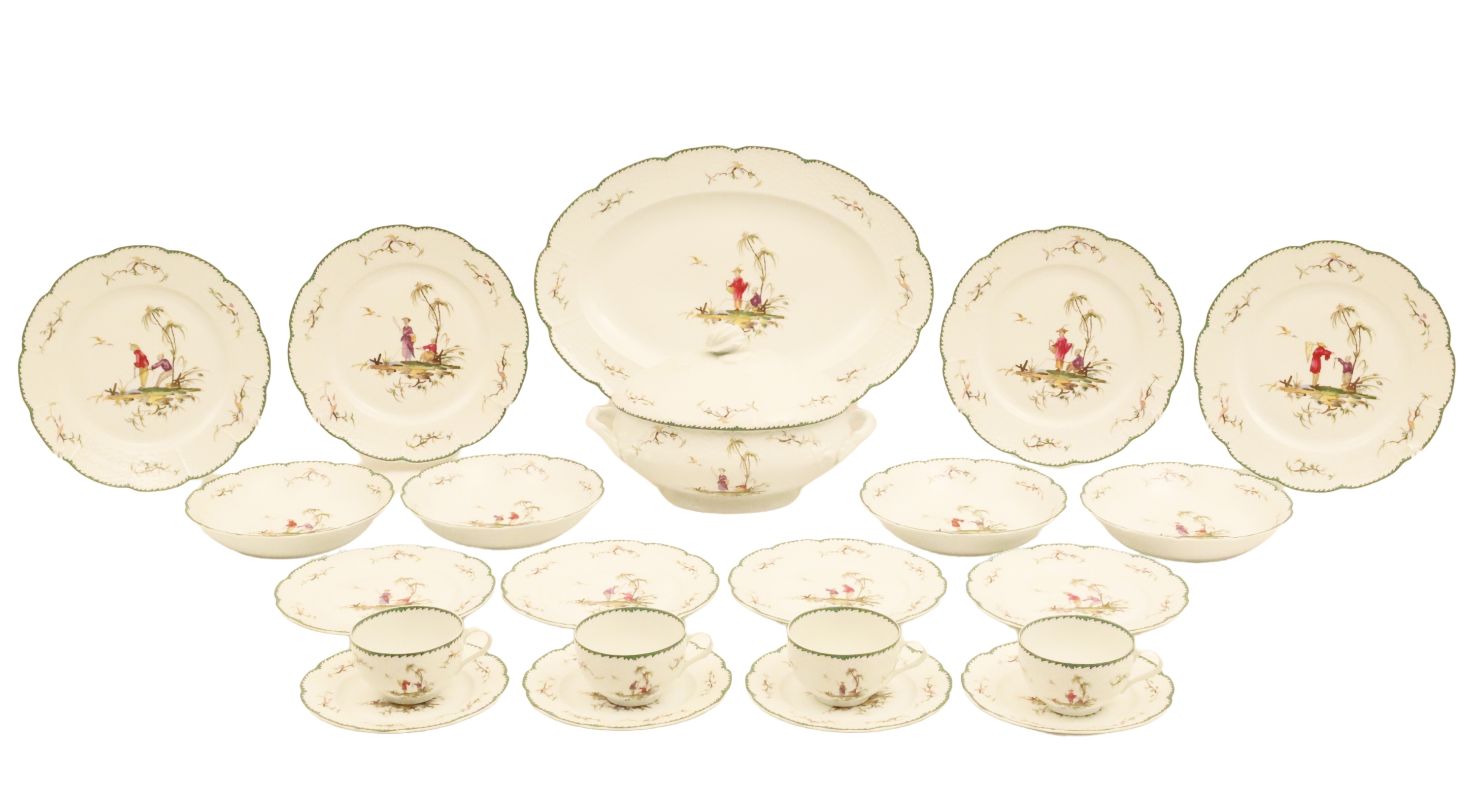 22 PC. LIMOGE PORCELAIN LUNCHEON