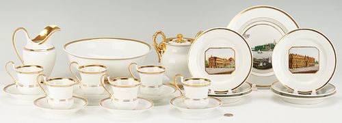 22 PCS. KPM GILT PORCELAIN, INCL.