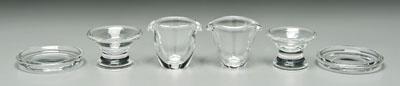 22 pieces Steuben clear glass: