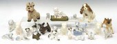(22) PORCELAIN DOG & CAT FIGUR