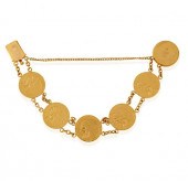 22K GOLD 2 1/2 DOLLAR COIN BRA