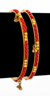 22K GOLD &AMP; GLASS BEADS BAN