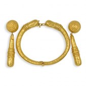 22K GOLD CUFF & EARRING SETDES