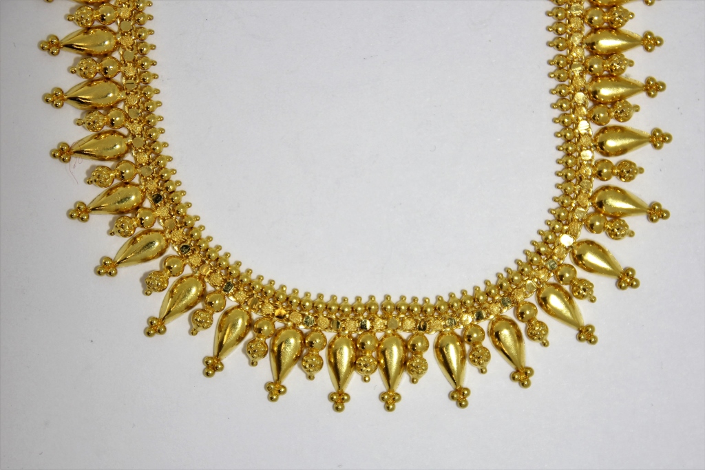 22K GOLD INDIAN MUGHAL STYLE BEADED
