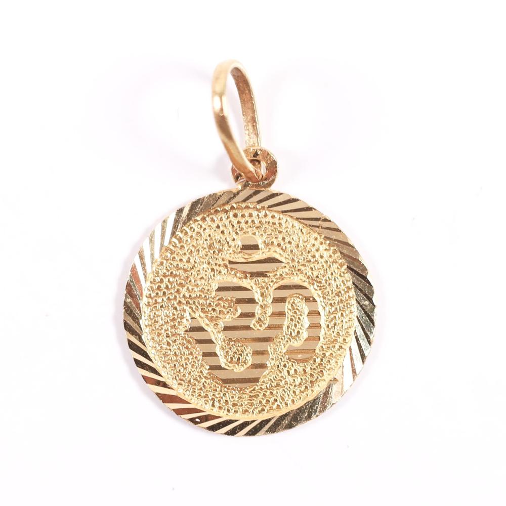 22K GOLD OM SYMBOL PENDANT22k