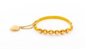 22K YELLOW GOLD BANGLE WITH HE