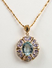 22K YELLOW GOLD CHAIN W/ 10K C