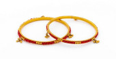 22K YELLOW GOLD GLASS BEAD BAN