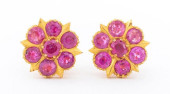 22K YELLOW GOLD PINK SAPPHIRE