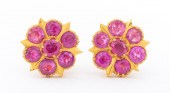 22K YELLOW GOLD PINK SAPPHIRE