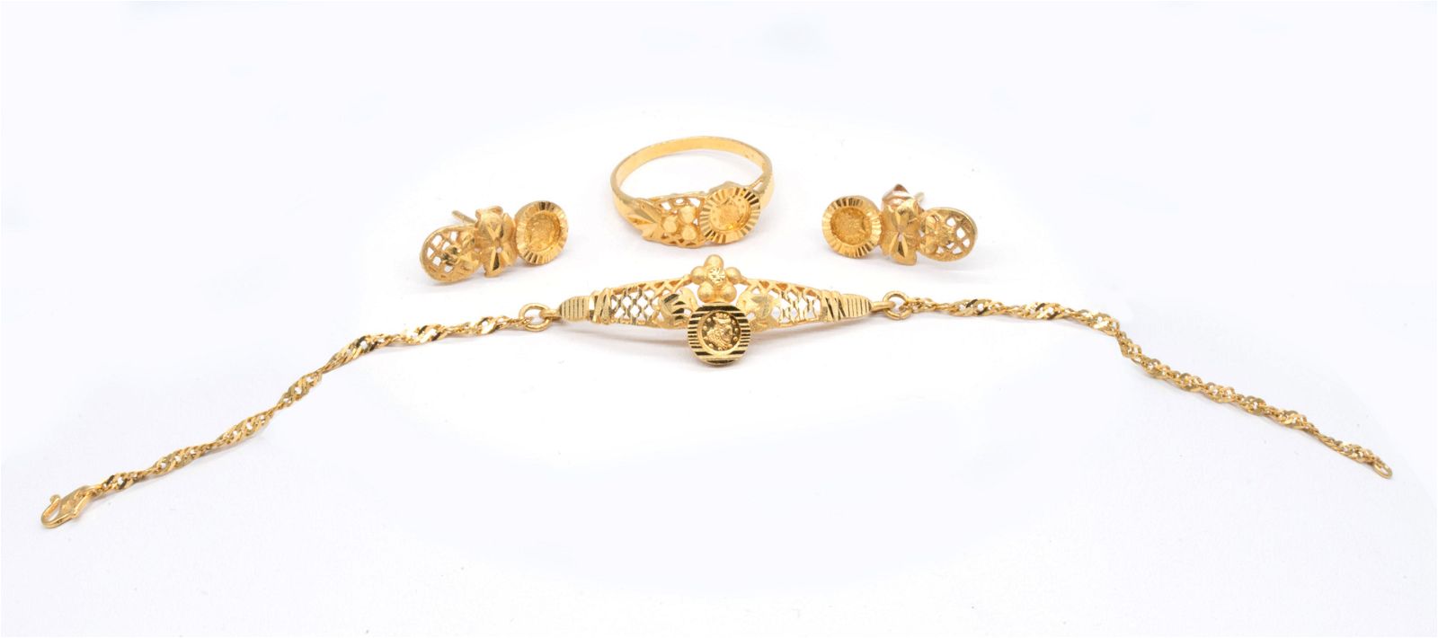 22K YELLOW GOLD SUITE OF COIN