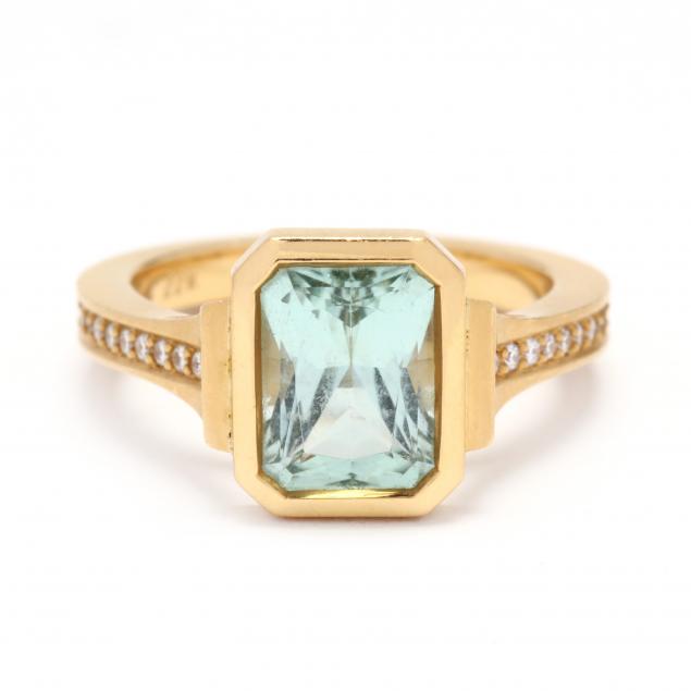 22KT GOLD, GREEN TOURMALINE, AND