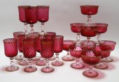 22PC CRANBERRY QUILTED ENAMEL