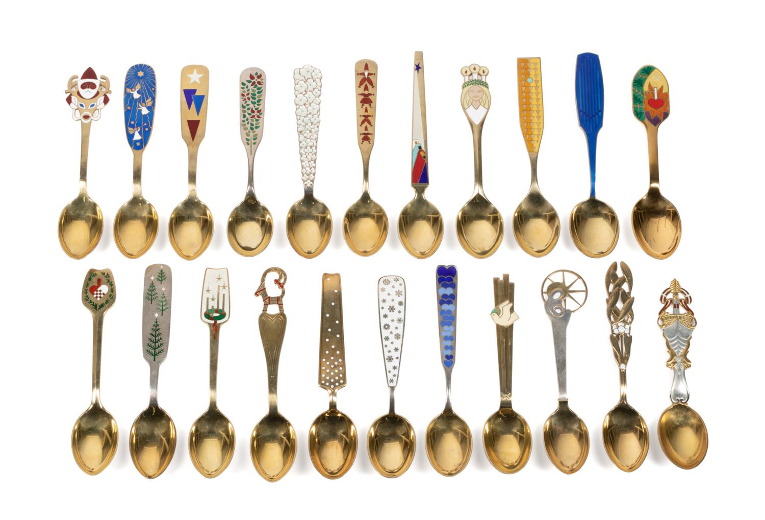 22PC DANISH STERLING VERMEIL