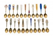 22PC DANISH STERLING VERMEIL C