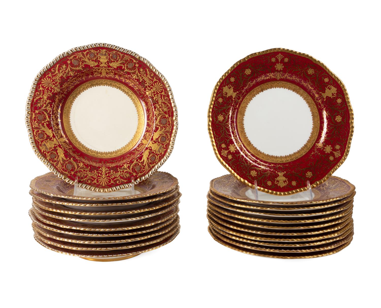 22PCS COALPORT GOLD ENCRUSTED