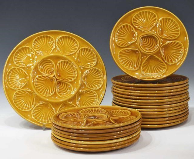 (23) FRENCH FAIENCE OYSTER PLATES &