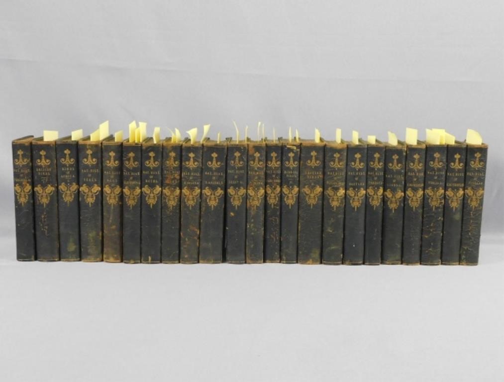 (23) NATURAL HISTORY BOOKS. LEATHER