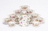 23 PC FLORAL DRESDEN FLAT BOUI