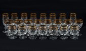23 PC. GILT & SILVERED CRYSTAL