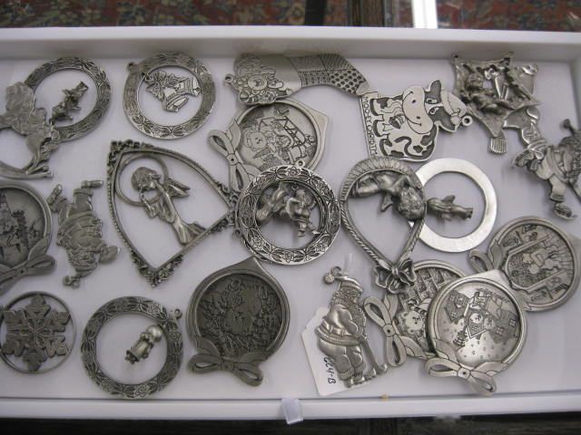 23 Pewter Christmas Ornaments