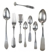 23 PIECES COIN SILVER FLATWARE