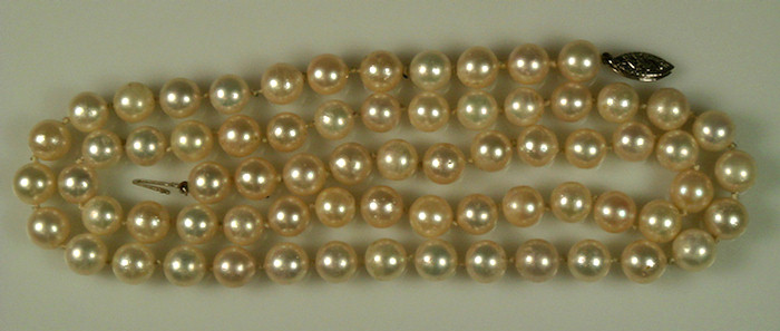 23" single strand 6 mm pearls,