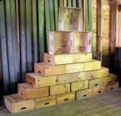 23 vintage fruit crates with s