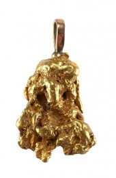 23K NATURAL GOLD NUGGET NECKLA